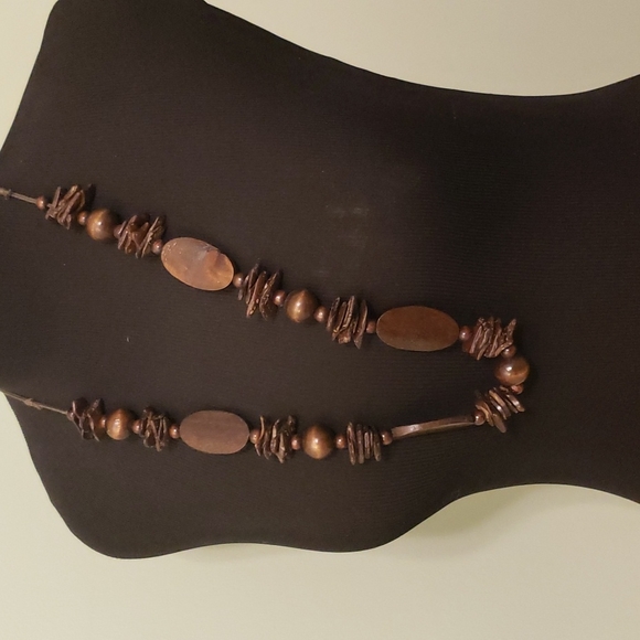 Paparazzi Bracelets Long Carefree Cococay Necklace Brown Wooden